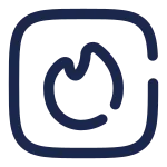 Fire Square SVG Icon